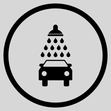 Araba duş düz vektör simgesi