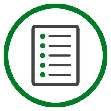 Liste sayfa düz vektör simgesi