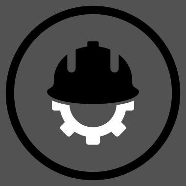Geliştirme kask düz vektör simgesi