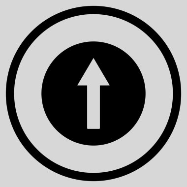 Yukarı yönlü ok düz vektör simgesi