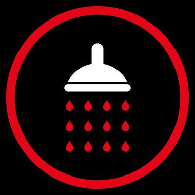 Duş düz vektör simgesi