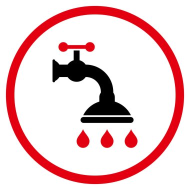 Duş musluk düz vektör simgesi
