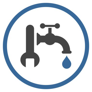 Sıhhi tesisat düz vektör simgesi