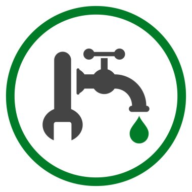 Sıhhi tesisat düz vektör simgesi