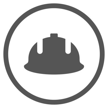 İnşaat kask düz vektör simgesi