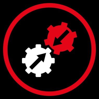 Dişli Tümleştirme düz vektör simgesi