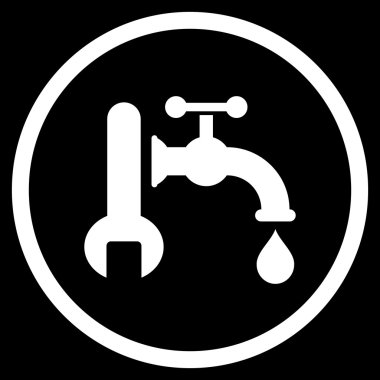 Sıhhi tesisat düz vektör simgesi