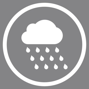 Yağmur bulutu düz vektör simgesi
