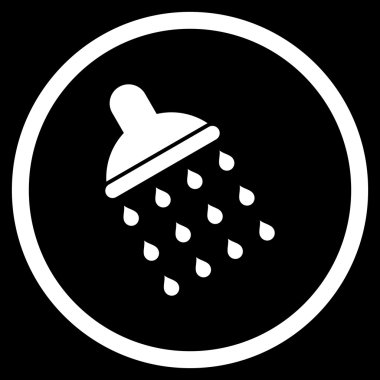 Duş düz vektör simgesi