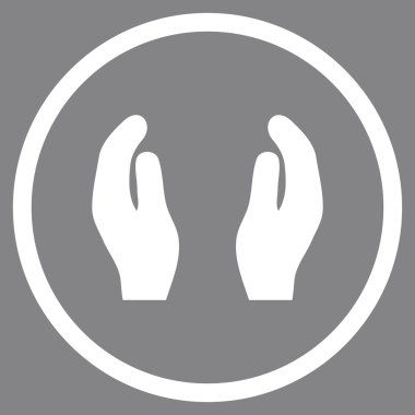 Bakım el düz vektör simgesi