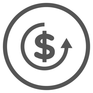 Düz vektör simge iade