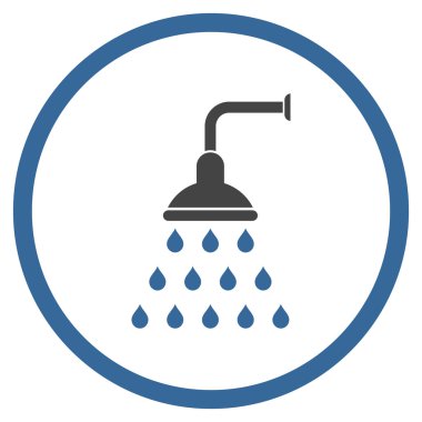 Duş düz vektör simgesi