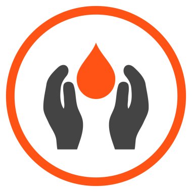 Su bakımı düz vektör simgesi