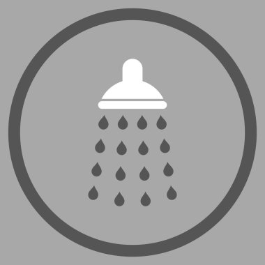 Duş düz vektör simgesi