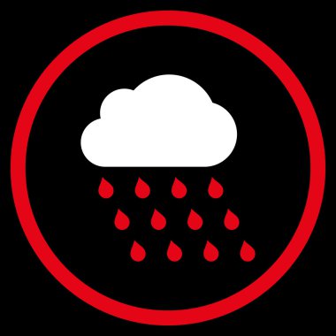 Yağmur bulutu düz vektör simgesi