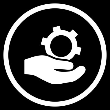 Mühendislik hizmet düz vektör simgesi