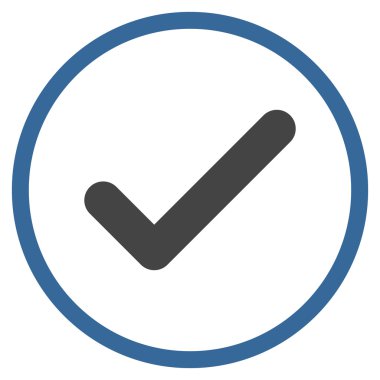 Tamam düz vektör simgesi