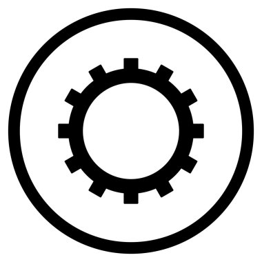 dişli düz vektör simgesi