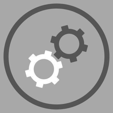 dişliler düz vektör simgesi