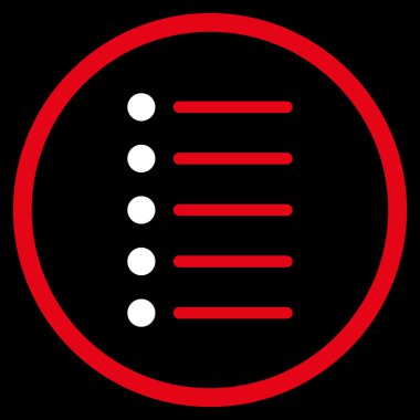 Öğeleri düz vektör simgesi