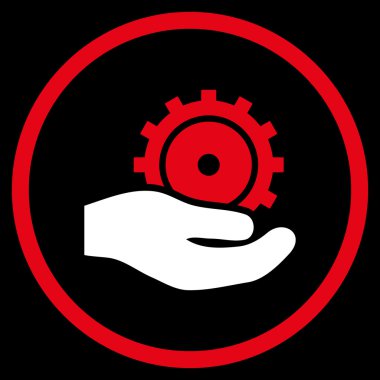 Geliştirme hizmet düz vektör simgesi