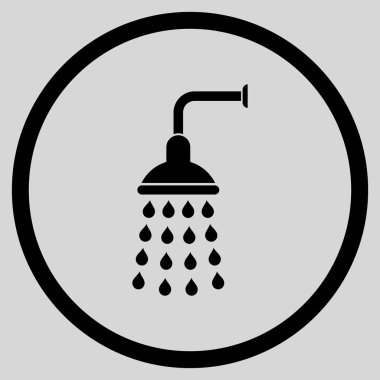 Duş düz vektör simgesi