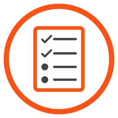 Denetim listesi sayfa düz vektör simgesi