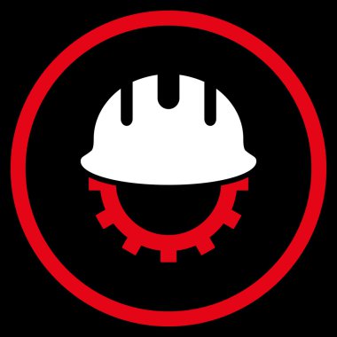 Geliştirme işçisi düz vektör simgesi