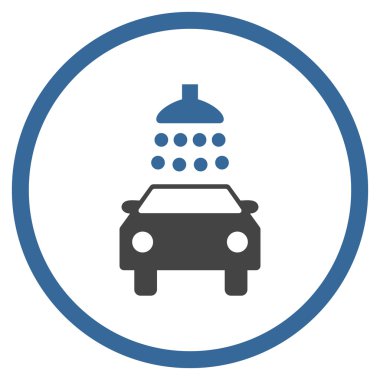 Araba duş düz vektör simgesi