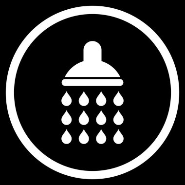 Duş düz vektör simgesi