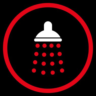 Duş düz vektör simgesi