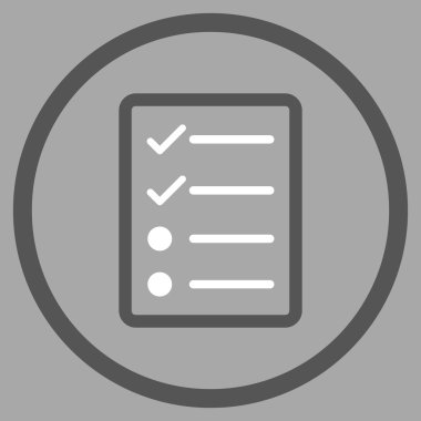 Denetim listesi sayfa düz vektör simgesi