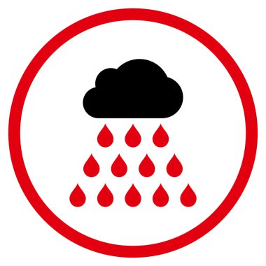 Yağmur bulutu düz vektör simgesi