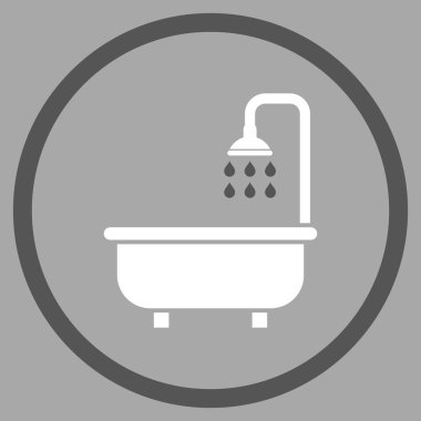 Duş banyo düz vektör simgesi