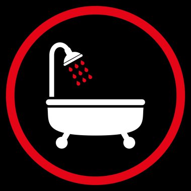 Duş banyo düz vektör simgesi