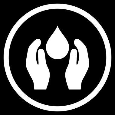 Su bakımı düz vektör simgesi