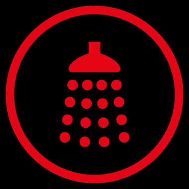 Duş düz vektör simgesi