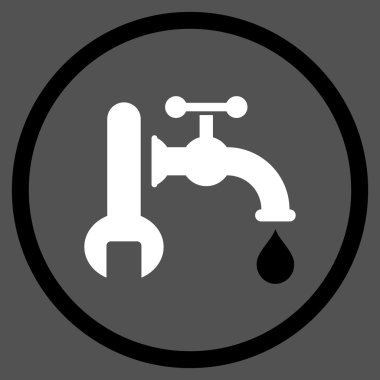 Sıhhi tesisat düz vektör simgesi