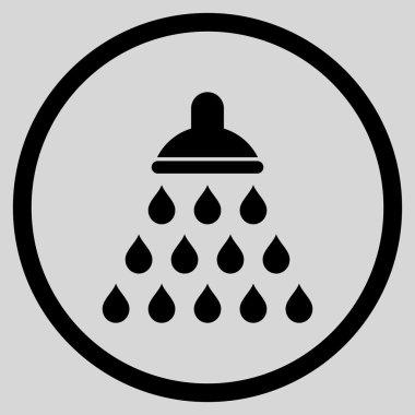 Duş düz vektör simgesi