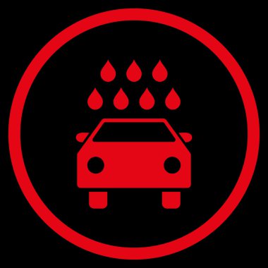 Araba duş düz vektör simgesi