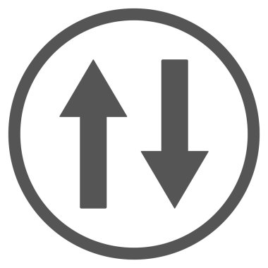 Dikey Çevir okları vektör simge düz