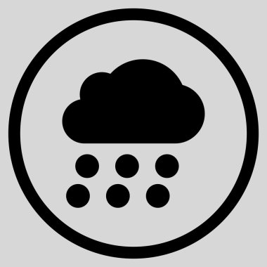 Yağmur bulutu düz vektör simgesi