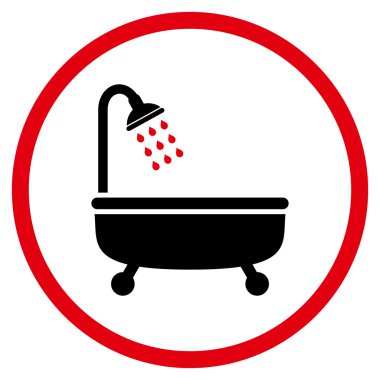 Duş banyo düz vektör simgesi