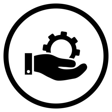 Hizmet düz vektör simgesi