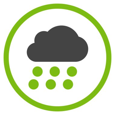 Yağmur bulutu düz vektör simgesi