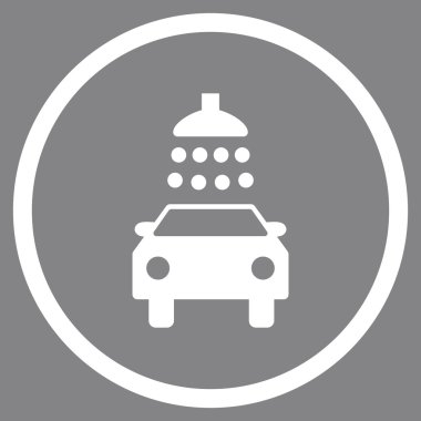 Araba duş düz vektör simgesi