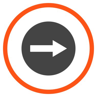 Sağ yuvarlak ok düz vektör simgesi