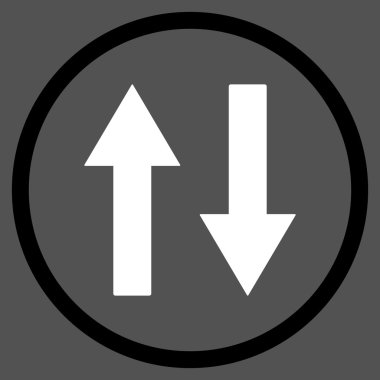 Dikey Çevir okları vektör simge düz