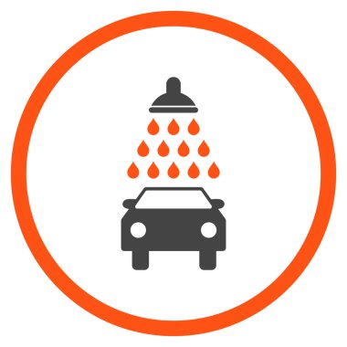 Araba duş düz vektör simgesi