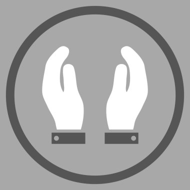 Bakım el düz vektör simgesi